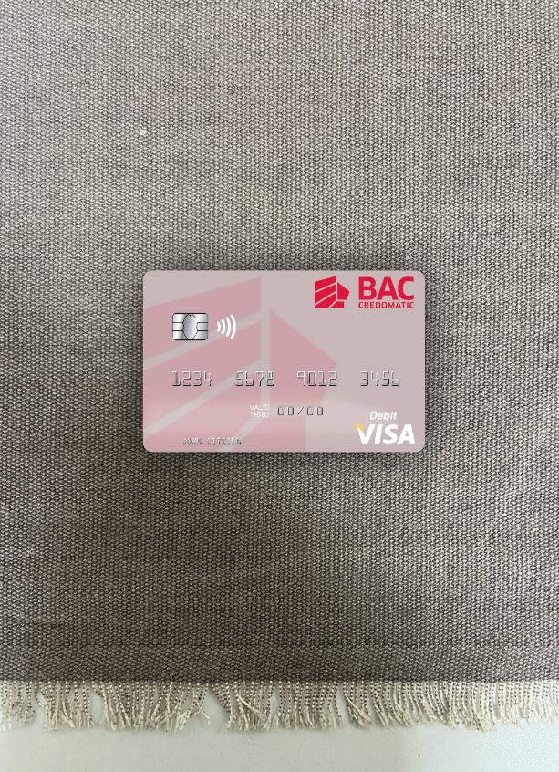 Download Nicaragua BAC Credomatic visa debit card photolook front Photoshop template